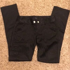 Express black satin feel pants.